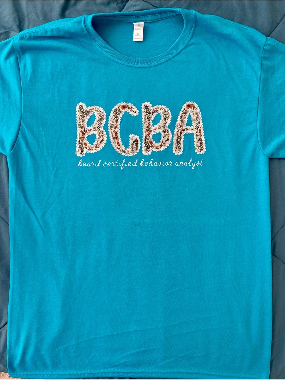BCBA Graphic Tee Sz Small | Board Certified Behavior Analyst | Jerzees Dri Power